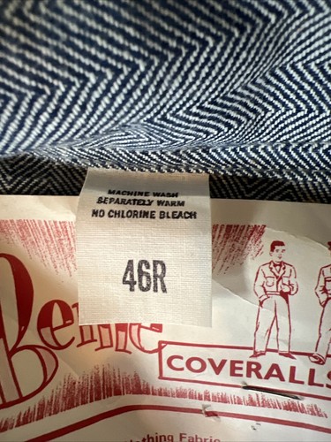 Nuevo de Lote Antiguo Monos Berna Para Hombres 46R Azul Denim Espiga Monos Ropa de Trabajo - Imagen 14 de 14
