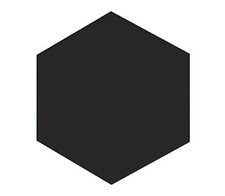 3" DIY Black Acrylic Pack of 4 Hexagon Tiles for Arts and Craft Coaster Painting