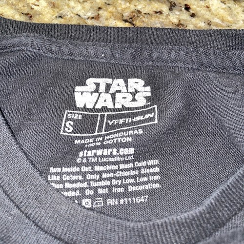 Star Wars Shirt Adult Small Black Graphic Logo Tee Shirt Sleeve Mens - Picture 3 of 4
