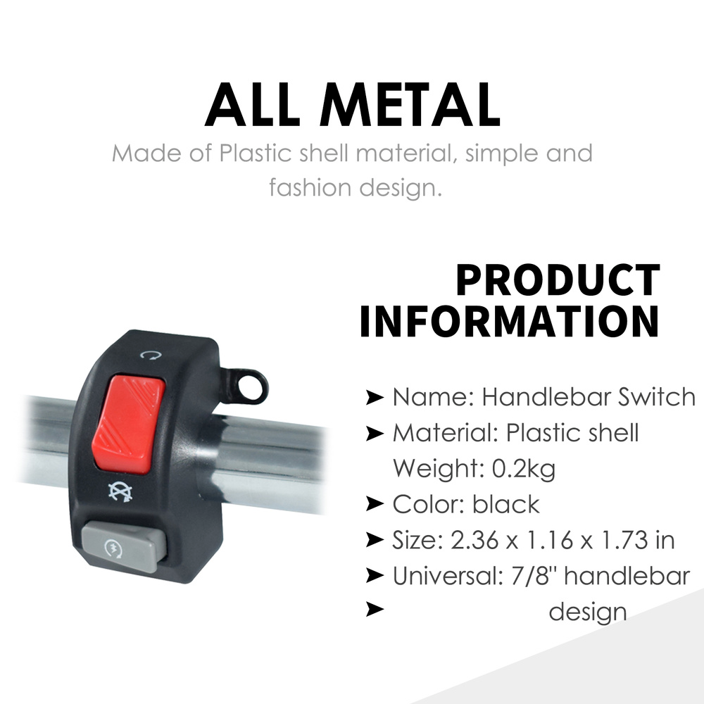 7/8" Motorcycle Handlebar Fog Headlight Start Kill Switch ON - TikTok - View #4