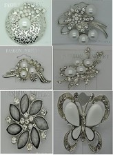 Fashion vintage brooch pin rhinestone wedding bridal bouquet jewelryUS-SELLER WH