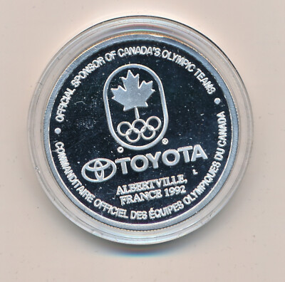 1992 Coins, Canada Coins, Toyota Canada, Olympic Winter Coin, 1 OZ