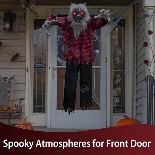4 Ft Animatronic Werewolf Scary Halloween Decorations, Sound Activated Shaking - Picture 7 of 7