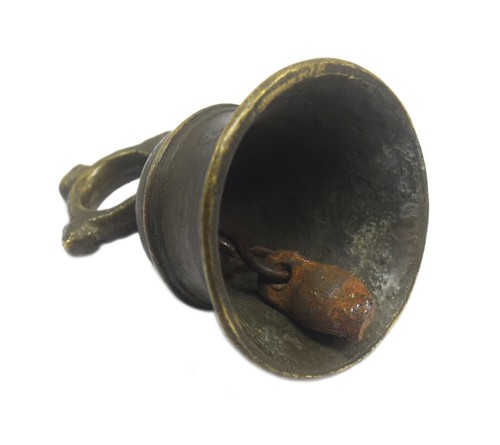 Nice Antique Indian Handcrafted Brass Bell Pet hanging Bell Good Sound. i9-170 - Picture 4 of 7
