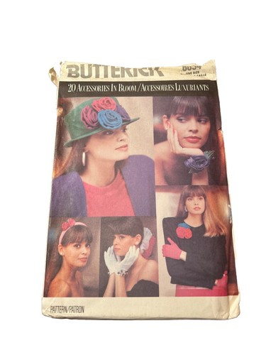 Hair Bows Floral Flower Accessories Butterick 6654 Sewing Pattern UC Costume
