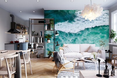 3D Ocean Waves E1431 Wallpaper Mural Paper Wall Print Indoor Murals CA Honey