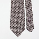 GUCCI TIE G & Geometric on Dark Red Woven Silk Necktie