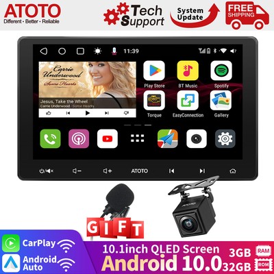 10.1'' 2Din Android ChatGPT Car Stereo Radio Touch Screen GPS + HD VSV Rear Cam