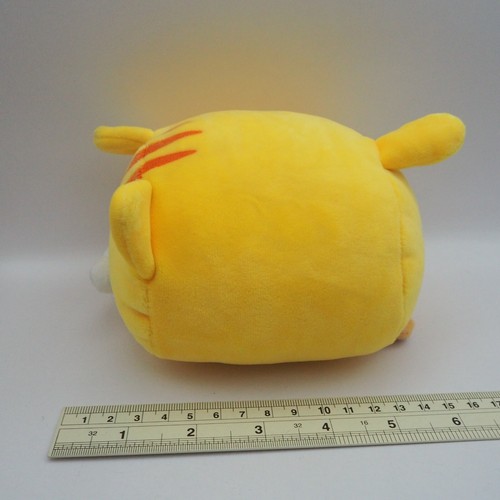 D1205B Mochi Fuwa korokoro Nyan Katze gelb gelb gelb Plüschtier 6 Zoll Spielzeug Puppe Japan - Bild 3 von 11
