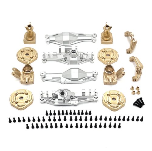 Alloy Front Rear Axle bridge Shell Brass Counterweight Parts For MJX 1/12 H12Y + - Picture 16 of 45