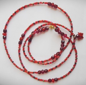 SINGLE-STRAND-RED-GOLDEN-034-PASSIONATE-LOVE-034-WAIST-BEADS