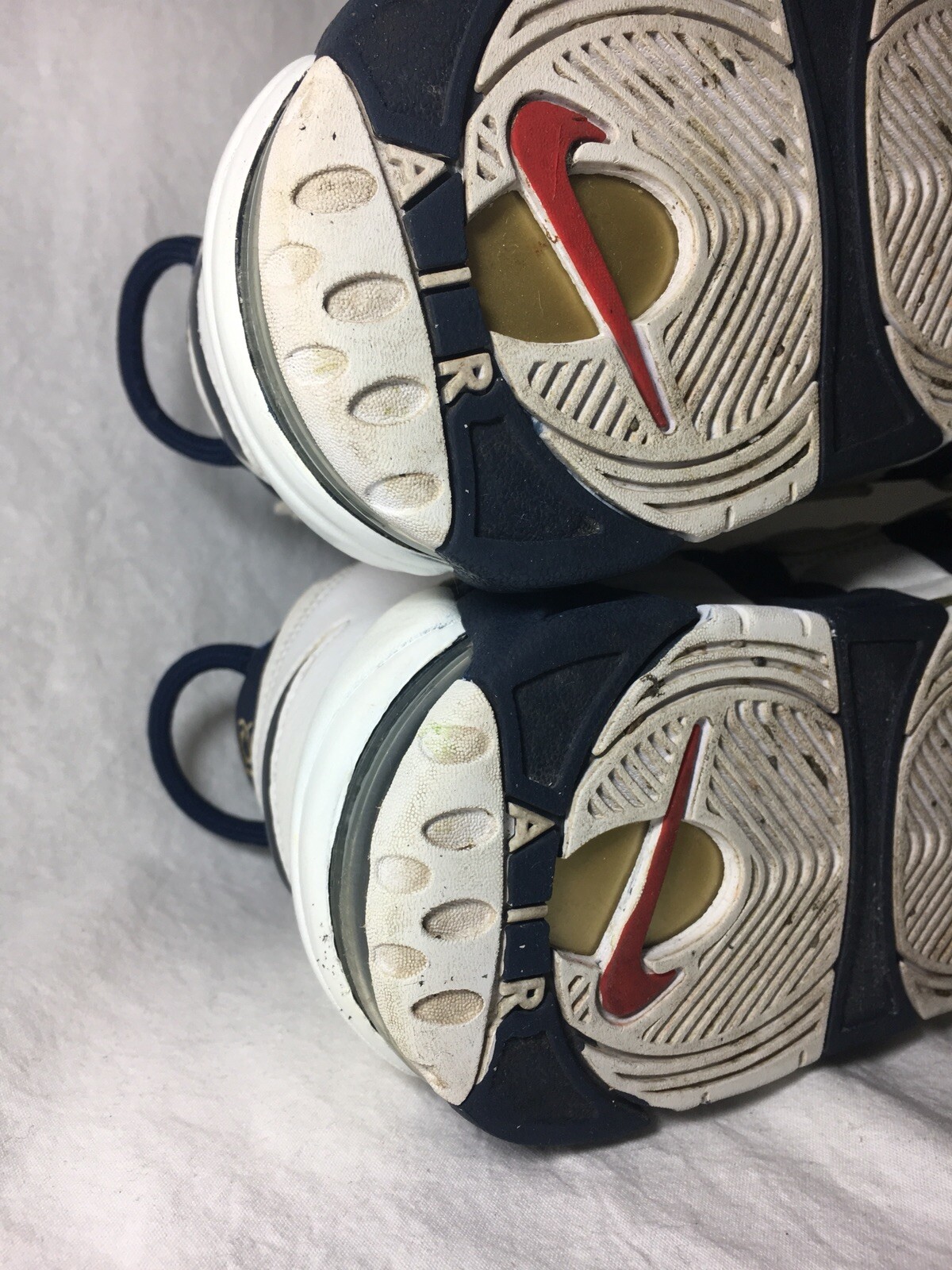 Nike Air More Uptempo Scottie Pippen White Navy bluee bluee bluee Red 414962-104 Men's Sz 10 3278a9 Nike Air More Uptempo Scottie Pippen White Navy bluee bluee bluee Red 414962-104 Men's Sz 10 3278a9