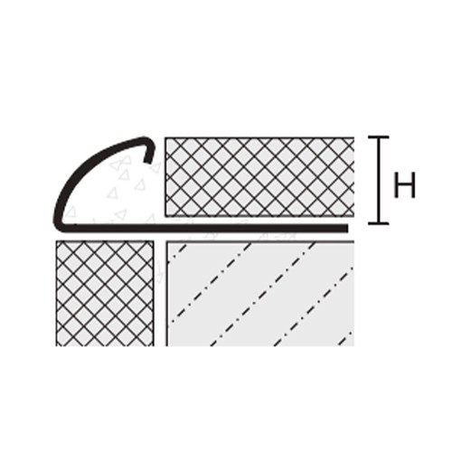 5x Viertelkreis Edelstahlschiene Fliesenschiene Fliesenprofil 11mm gebürstet - Bild 5 von 6
