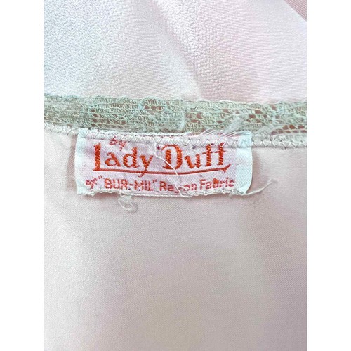 1930s Vintage "Bur-Mil" Pink Rayon Satin Full Slip Lady Duff Size S - Picture 11 of 12
