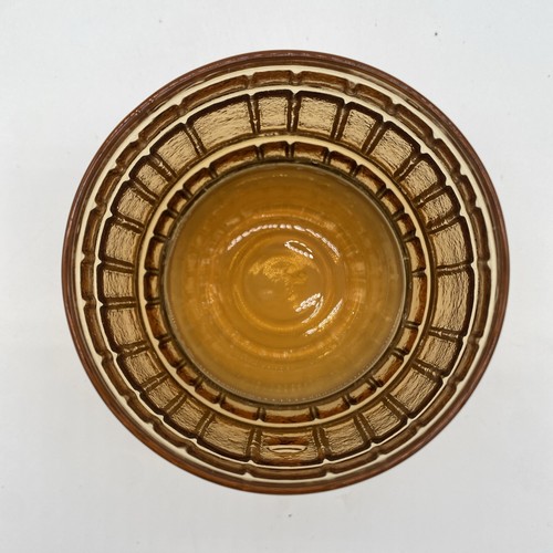 Vintage Imperial Glass Co Barrel Keg Glasses - Set of 2 Amber with Gold Details - Picture 16 of 24
