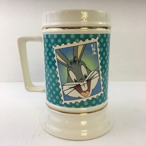 Bugs Bunny 28 oz Stein Mug 1997 Warner Bros USPS Looney Tunes Stamp Collection - Picture 5 of 10