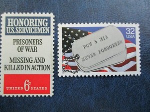 POW/MIA  Stamps  #1422 & 2966