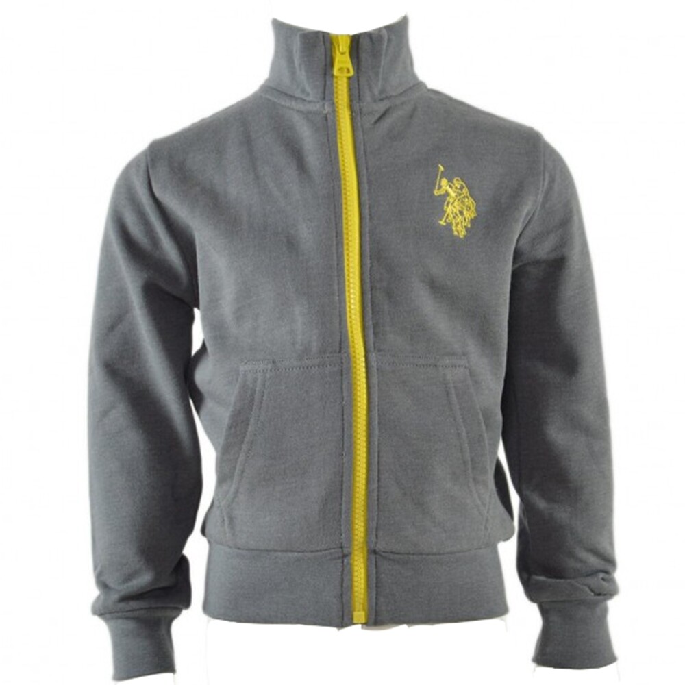 Felpa con Zip Grigio Bambino Polo Assn 47130-GREY Obfite nowe prace