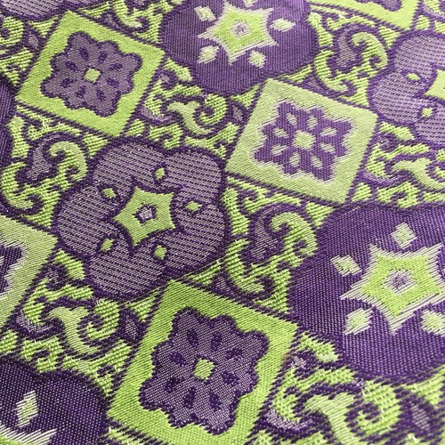 Vintage 1960's STUNNING Satin Brocade Upholstery Fabric 45" x 10 ft Mcm Mod - Picture 7 of 11