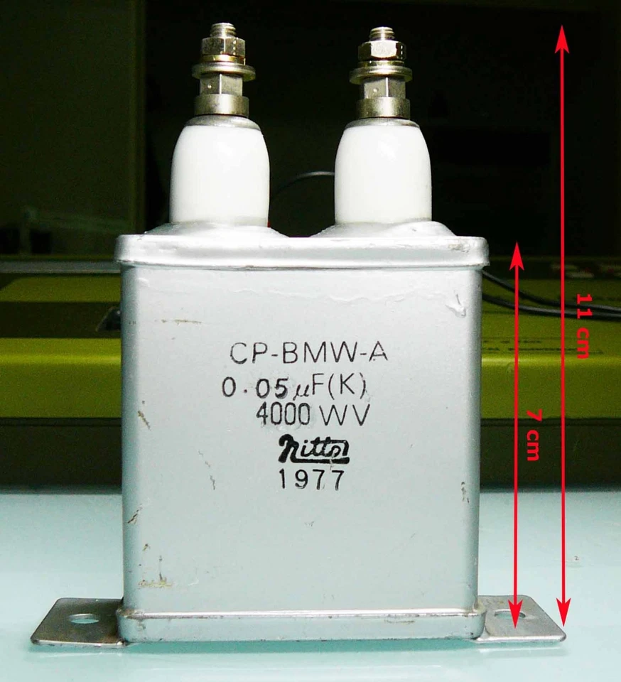 NITTO - High Voltage Paper In Oil (PIO) Capacitors - 50nF - 0.05uF - 4000WV - image 2 of 4