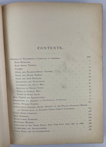 Professional Criminals of America, Thomas Byrnes, 1886, Vol. 1, Law Enforcement - Picture 13 of 24
