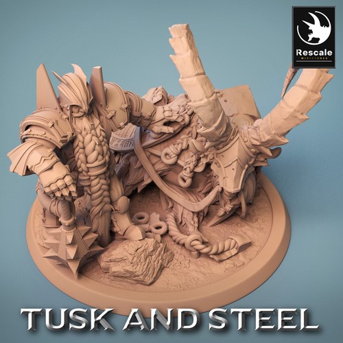 Cavaliere Capra D2 - Tusk And Steel - Lord Of The Print - 28mm Tabletop - Bild 3 von 6
