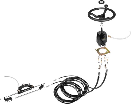 200HP Marine Hydraulic Steering Kit Fits forYamaha Honda Mercury Suzuki Tohatsu - Foto 9 di 10