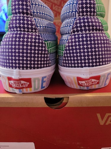 VANS Men's Sk8-Mid PRIDE Bmx Skate LGBTQ+ Rainbow Canvas Sneaker Size 12 New - Picture 4 of 12
