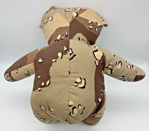 Vintage Stuffed Animal Camouflage Bear Plush Toy 12" Camo Sitting Military - Picture 5 of 8