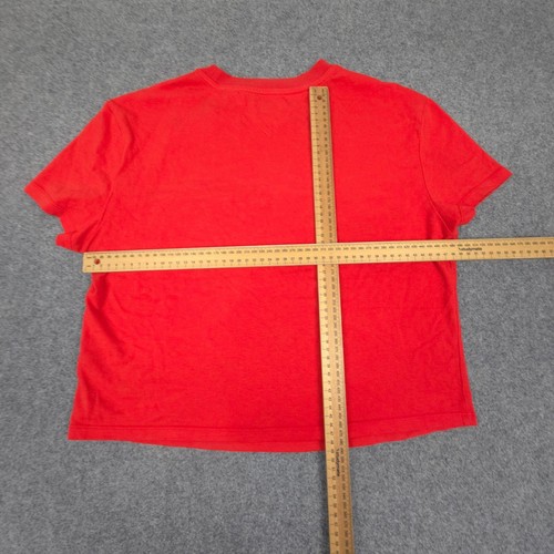 Tommy Hilfiger Shirt Womens MEDIUM Red Short Sleeve Crew Neck T Shirt Size M - Picture 6 of 9