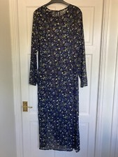 Pretty Little Thing Midi Dress Size 12 BNWT Navy Floral