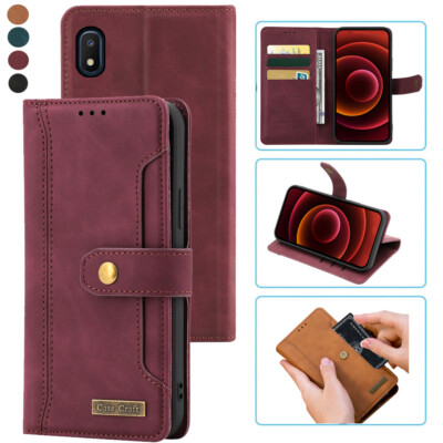 Samsung Galaxy A10E Notebook Style Card Case,Leather Magnetic Flip Phone Case