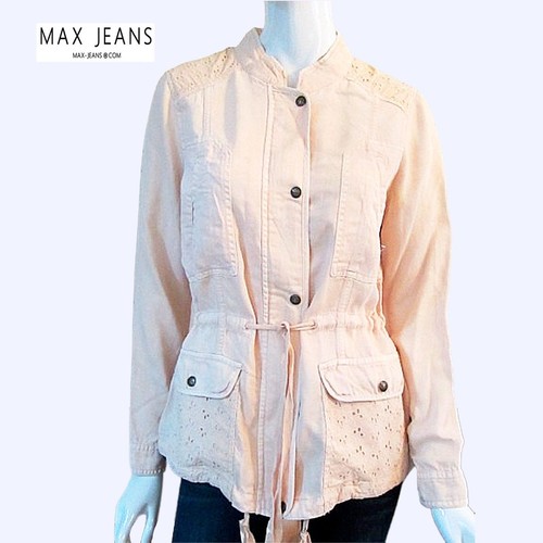 Max Jeans by Max Studio NEU Eyelet Contrast Anorak Utility Jacke M