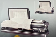 Batesville Casket Funeral  Print Ad Oddity Silver Pearl Silver  