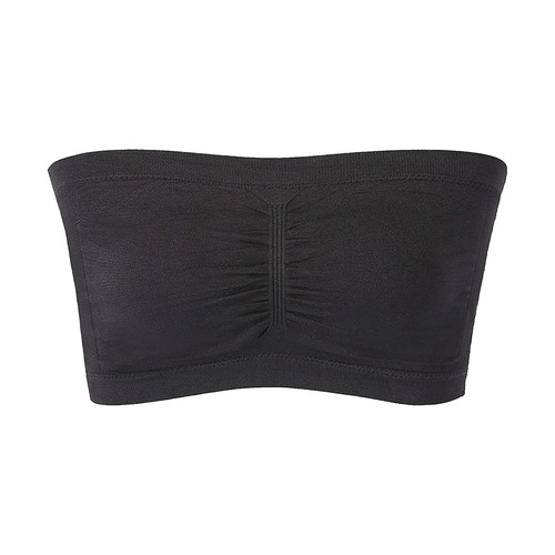 Women Ladies Super Stretchy Strapless Bra Bandeau Tube Top With Removable Pads - Picture 13 of 20