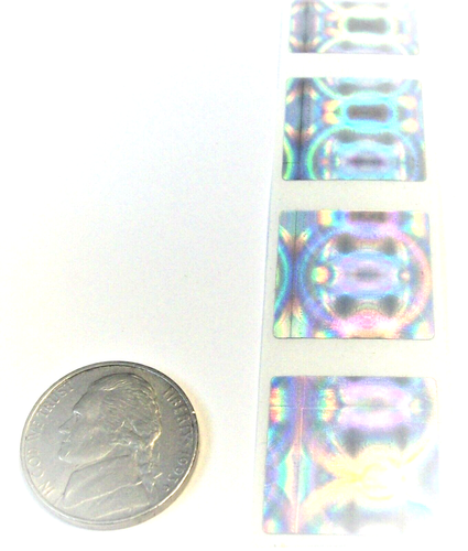 1000 MGR75 Square 3/4" Tamper Evident Product Protection Hologram Sticker Seals - Picture 2 of 5