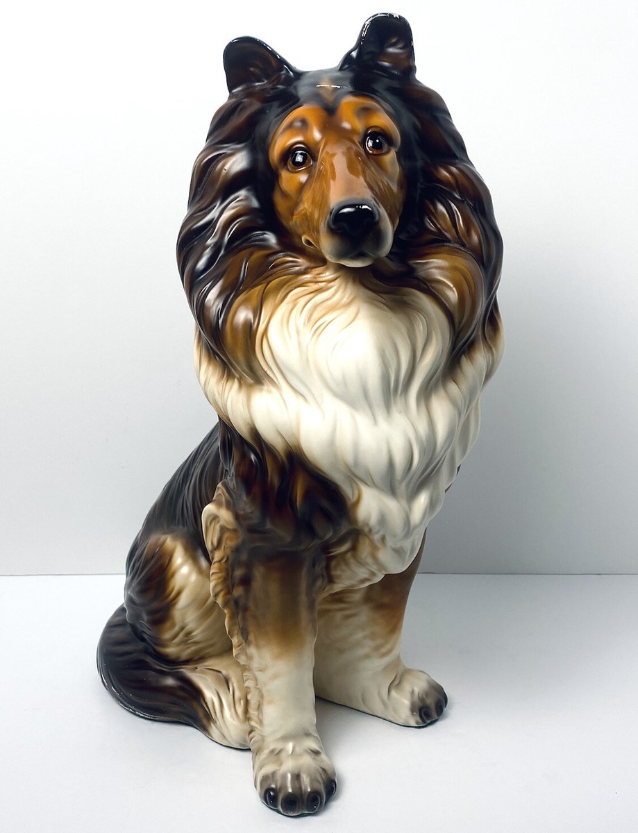 Vintage Collie Sheltie Dog Statue 16