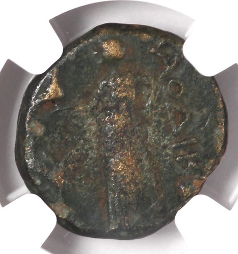NGC Ch F 2nd-1st Century BC Phrygia Loadicea Ancient Diademed Female AE16 - Picture 3 of 3