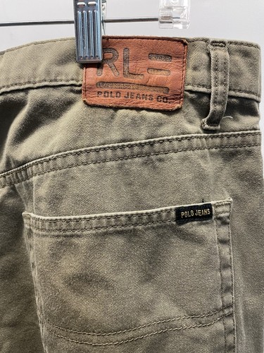 Polo Jeans Co Ralph Lauren Men's 100% Cotton Jeans size 36 Green Black Label - Picture 4 of 5