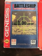 Super Battleship Cardboard Box Sega Genesis Complete 1993