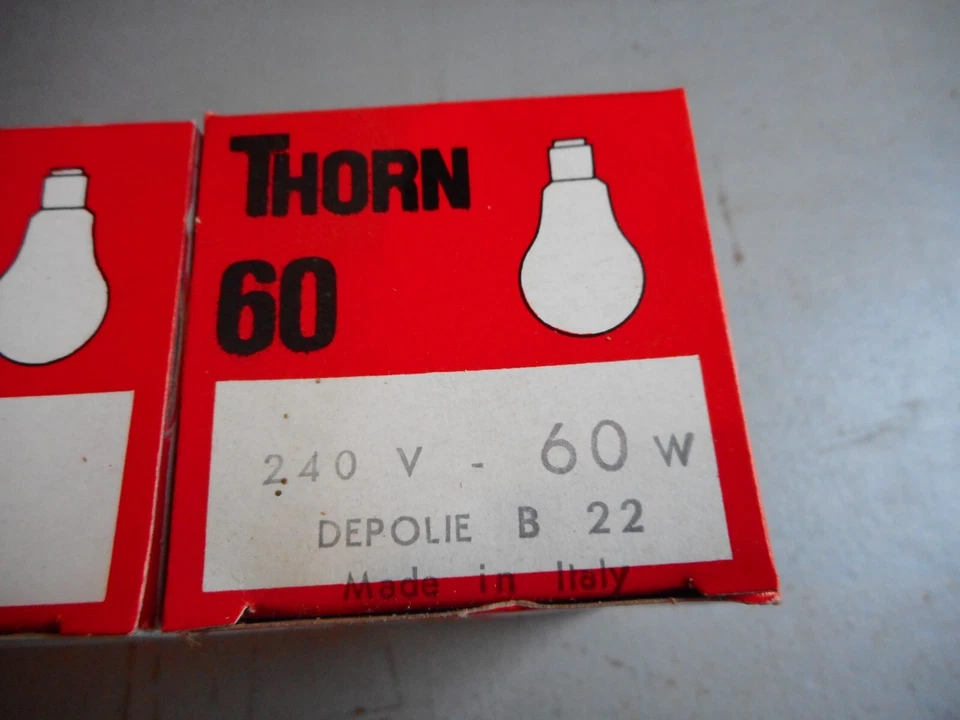 ampoule thorn a douille 240v 60w depolie b 22 lot de 5 boite neuf - Photo 2/4