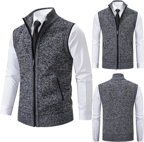 Men's Fleece Vest Work Daily Leisure Crazyours Thickened Stand Collar Zipper - Bild 10 von 15