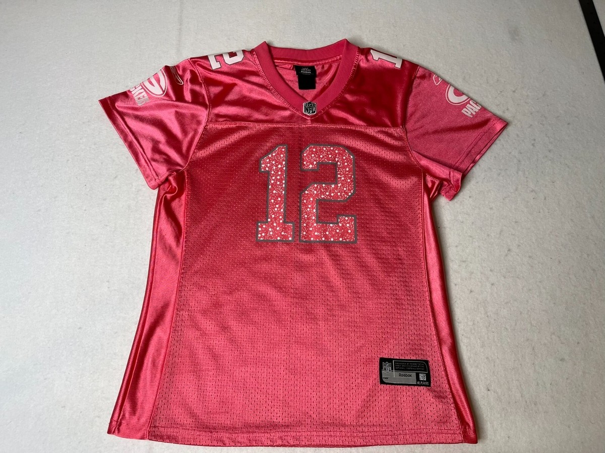 Aaron Rodgers Green Bay Packers Pink Jersey Womans XXL see measurements NFL