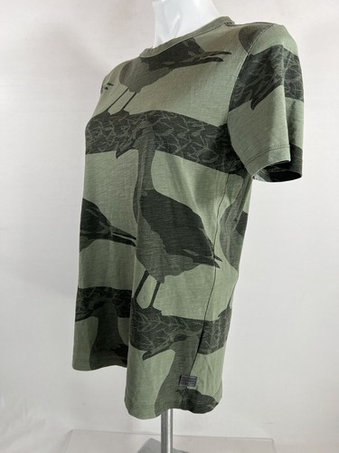 Camiseta G Star Raw Hombre Pequeña Cuello Redondo Manga Corta Estampado Gaviota Informal - Imagen 10 de 12