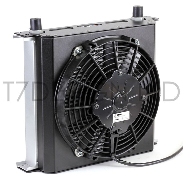 115mm 16 Row Oil Cooler Fan Shroud Kit Pull Fan Engine Transmission Gearbox