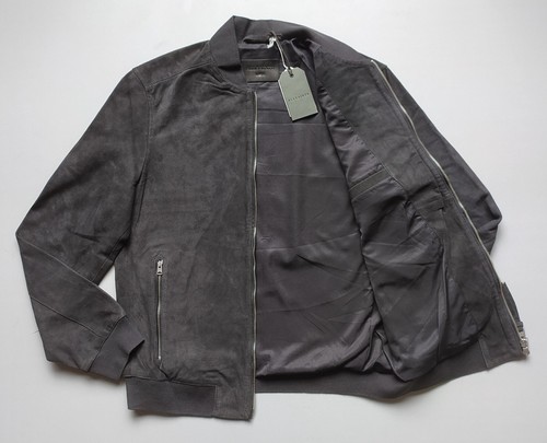 ALLSAINTS Kemble Suede Leather Bomber Jacket WORLDWIDE SHIPPING FTP 0735 - Picture 7 of 10