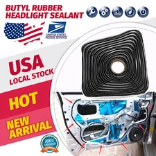 13 FEET Butyl Tape Rubber Glue Headlight Sealant Retrofit Reseal Headlamps Door
