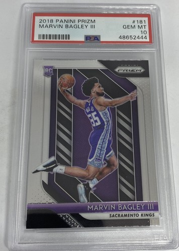 2018 19 Panini Prizm Marvin Bagley RC #181 PSA 10 Gem Mint Rookie Kings - Picture 2 of 4