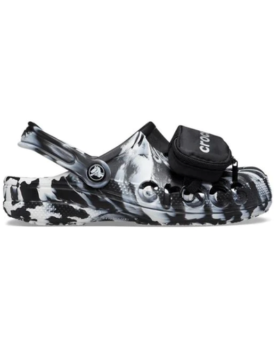 Crocs Baya Marbled Pouch Herren und Damen Clog schwarz/weiß 210327-066 - Bild 5 von 7