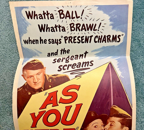 As You Were original 1951 14 x 36 Movie Poster - Picture 4 of 6